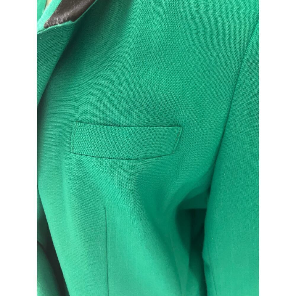 Oleg Cassini Green with Black Skirt Suit Size 14 - Picture 6 of 8